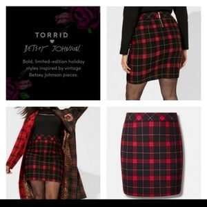Torrid x Betsey Johnson Plaid Mini Skirt